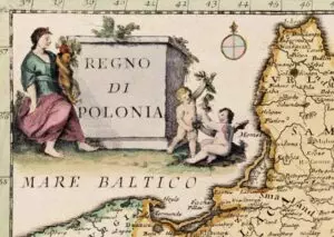 1740 detail of Delisle-Tirion- Albrizzi map from Albrizzi