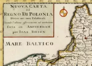 1750 detail of Delisle-Tirion- Albrizzi map from Albrizzi