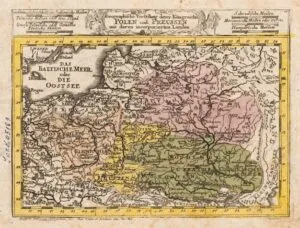 Geographische Vorstellung derer Königreiche Polen und Preussen mit deren incorpoierten Landen