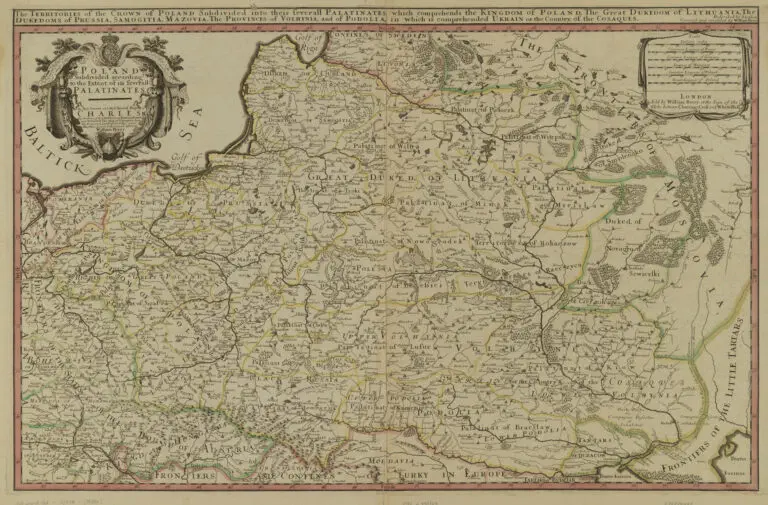 Poland Subdivided according to the Extent of its severall Palatinates ...Dedicated To the most serene and most sacred majesty of Charles II...,