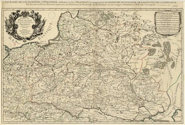 Estats de La Couronne de Pologne: ou sont les Royaume de Pologne, Duchés et provinces de Prusse, Cuiavie, Mazovie, Russie Noire &c. Duchés de Lithuanie, Volhynie, Podolie &c. de L