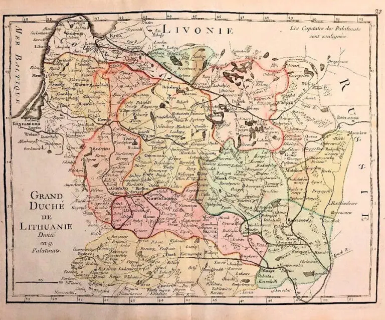 Grand Duché de Lithuanie,Divisé en 9 Palatinats,
