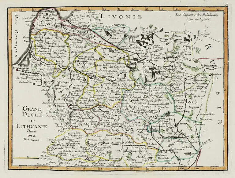 Grand Duché de Lithuanie,Divisé en 9 Palatinats,