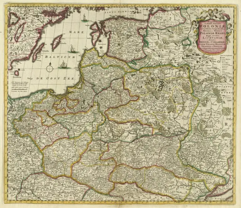Reipublicæ et Status Generalis POLONIÆ Nova Tabula, Comprehendens Maioris et Minoris Poloniæ  Regni, Magni Ducatus Lithvaniæ Ducatus Prussiæ, Curlandiæ, Russiæ Vcraniæ, Massoviæ, Volhyniæ et Podoliæ,