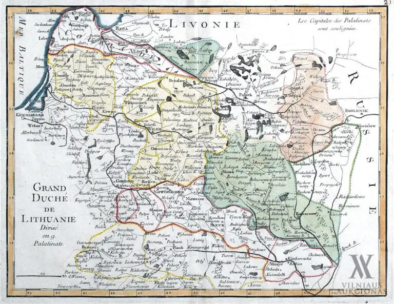 Grand Duché de Lithuanie,Divisé en 9 Palatinats,