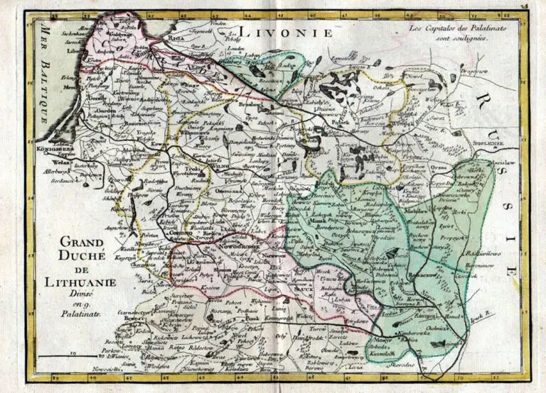 Grand Duché de Lithuanie,Divisé en 9 Palatinats,