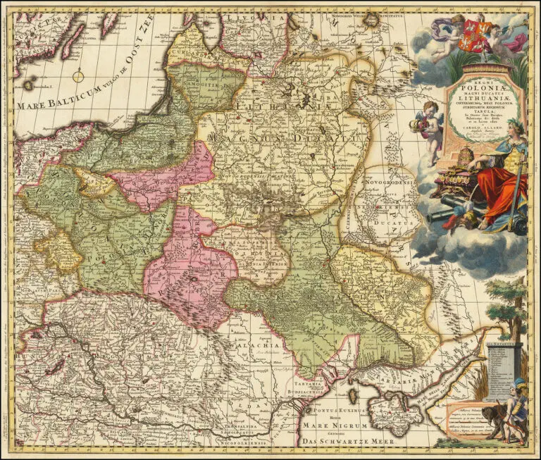 Regni Poloniæ, Magni Ducatus Lithuaniæ cœterarumque Regi Poloniæ subditarum Regionum Tabula,