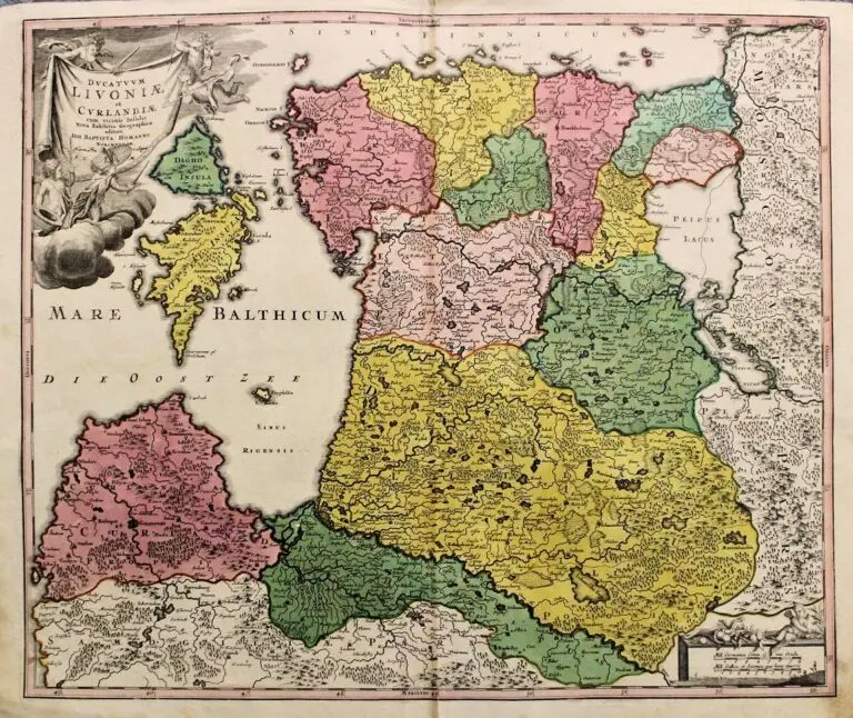 DVCATVVM LIVONIÆ et CVRLANDIÆ cum vicinis Insulis..
