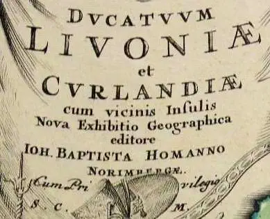 DVCATVVM LIVONIÆ et CVRLANDIÆ cum vicinis Insulis..