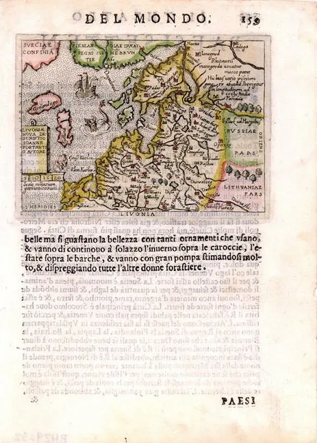 LIVONIÆ NOVA DESCRIPTIO IOANNE PORTANTIO AUCTORE