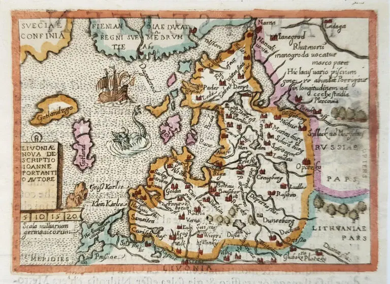 LIVONIÆ NOVA DESCRIPTIO IOANNE PORTANTIO AUCTORE