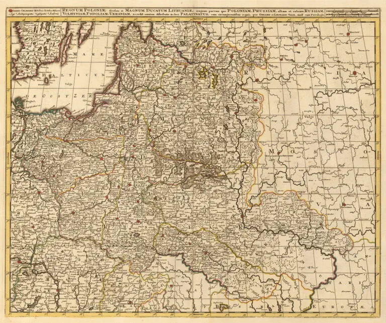 Regnum Poloniæ divisum in Magnum Lithuaniæ, magnam parvam que Poloniam..,