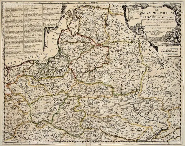 Le Royaume de POLOGNE COMPRENANT les Etats de Pologne et de Lithuanie ...
