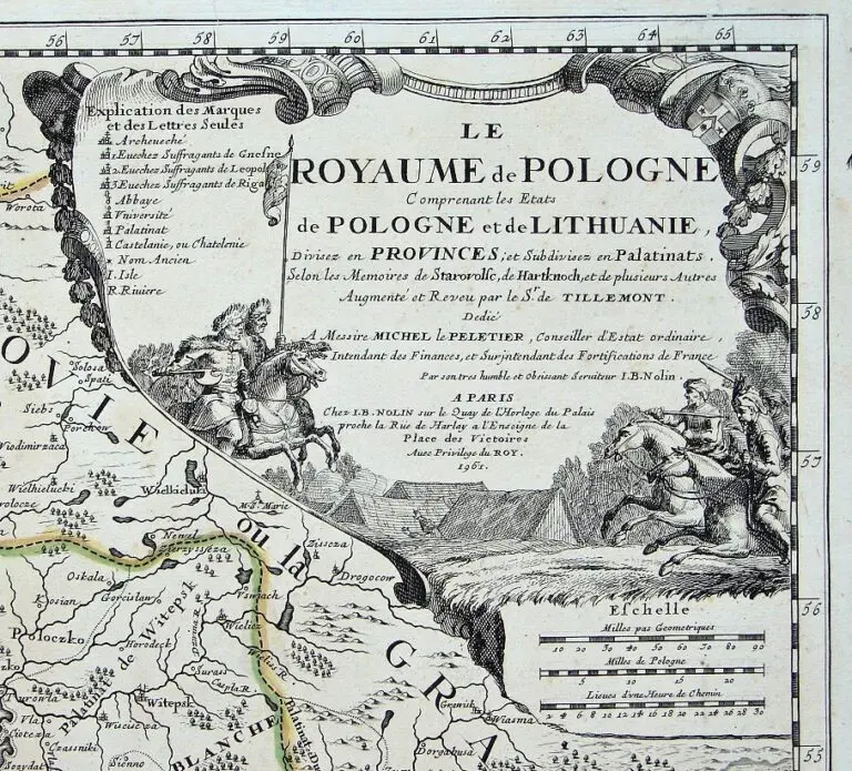 Le Royaume de POLOGNE COMPRENANT les Etats de Pologne et de Lithuanie ...