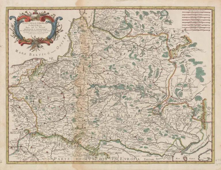 Stati Della Corona di Polonia. Diuisa neele sue Principali Provincie e Palatinati...