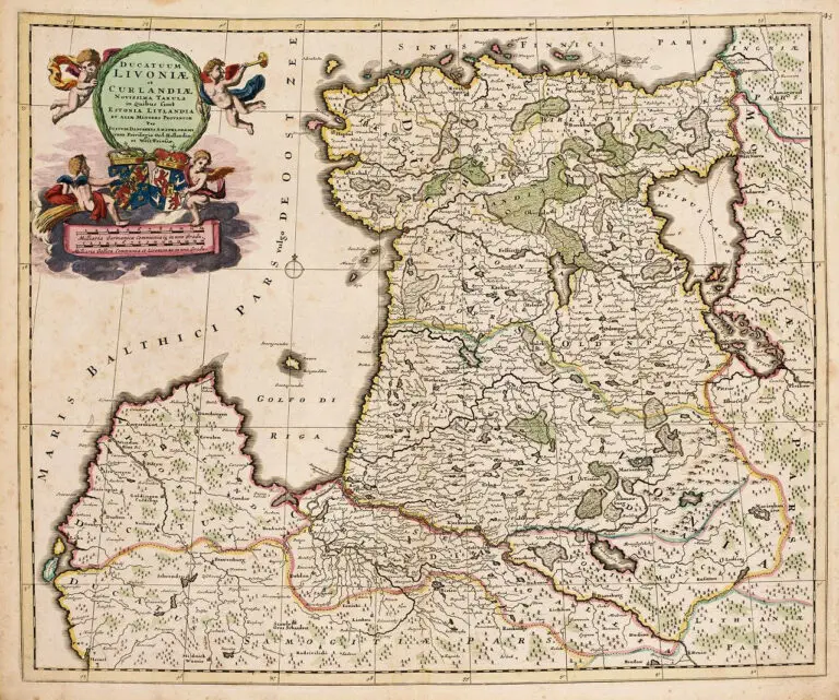 Ducatuum Livoniæ et Curlandiæ Novissima Tabula in Quibus sunt Estonia Litlandia..,