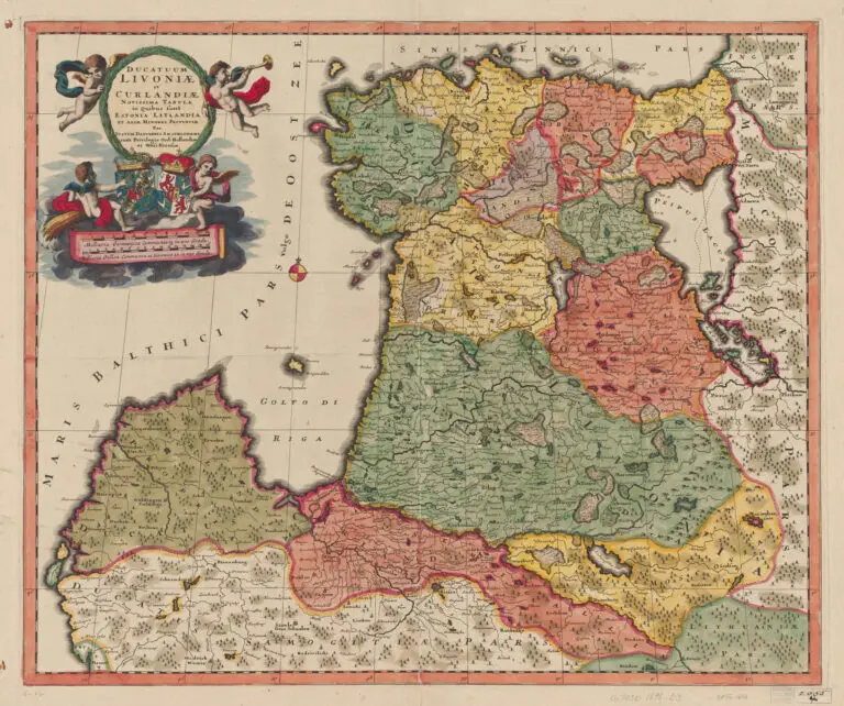 Ducatuum Livoniæ et Curlandiæ Novissima Tabula in Quibus sunt Estonia Litlandia..,