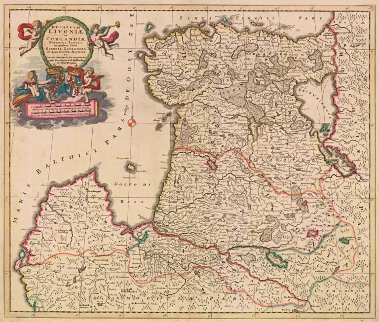 Ducatuum Livoniæ et Curlandiæ Novissima Tabula in Quibus sunt Estonia Litlandia..,