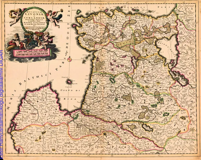 Ducatuum Livoniæ et Curlandiæ Novissima Tabula in Quibus sunt Estonia Litlandia..,