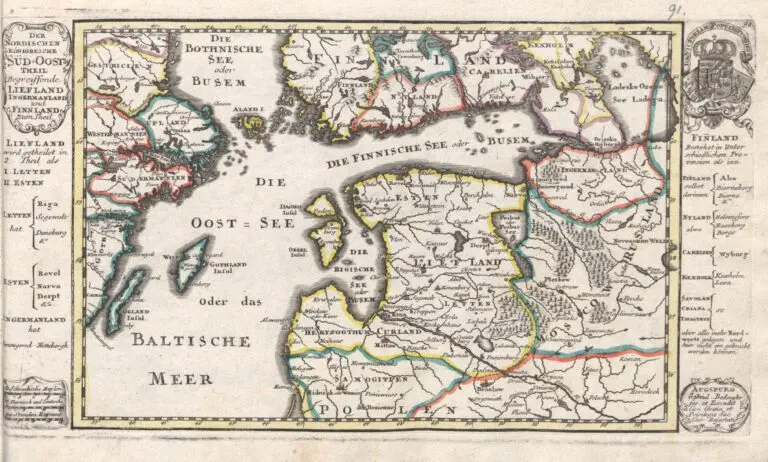 Der Nordischen Königreiche Süd-Oost Theil Begreiffende Liefland, Ingermanland, und Finnland..,
