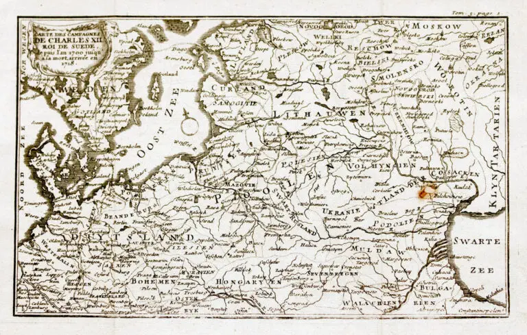 Carte des Campagnes, De Charles XII...