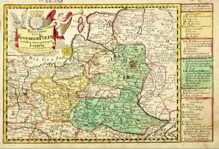 Reise Charte durch das Königreich Polen : mit allen darzu gehörigen Laendern / verfertiget von J[ohann] G[eorg] Schreibern in Leipzig,