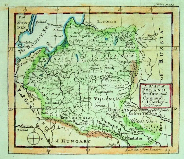 A Map of Poland, Prufia and Courland,