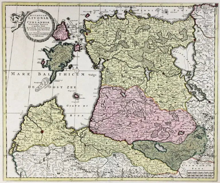 Ducatuum Livoniæ et Curlandiæ novissima Tabula,