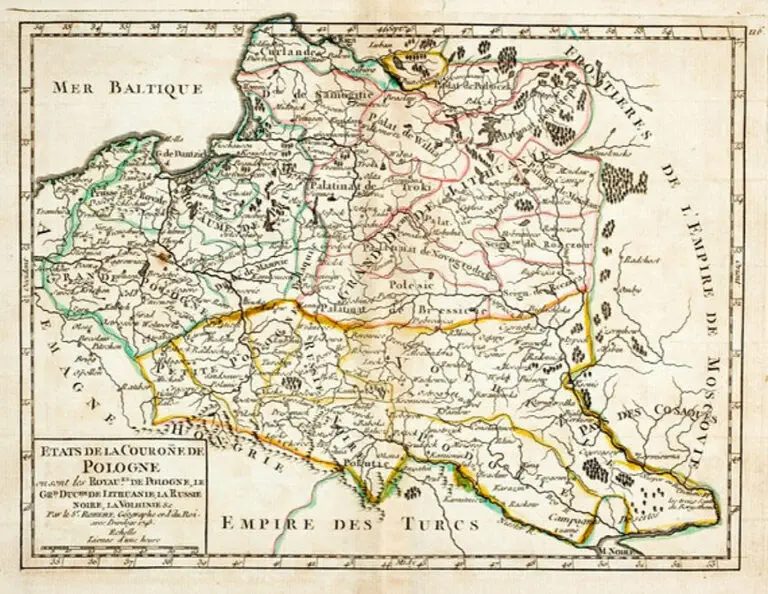 Etats de la Courone de Pologne: ou sont les Royau[m]es de Pologne, le Gr[an]d Duché de Lithuanie, la Russie Noire, la Volhinie &c.,