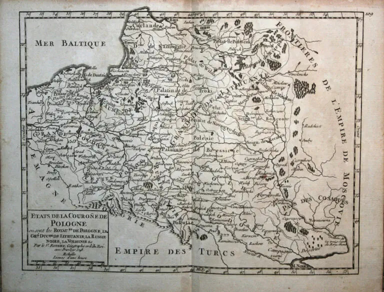 Etats de la Courone de Pologne: ou sont les Royau[m]es de Pologne, le Gr[an]d Duché de Lithuanie, la Russie Noire, la Volhinie &c.,