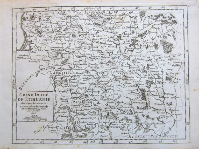Grand Duche de Lithuanie Divise par Palatinats,