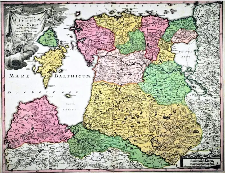 DVCATVVM LIVONIÆ et CVRLANDIÆ cum vicinis Insulis..