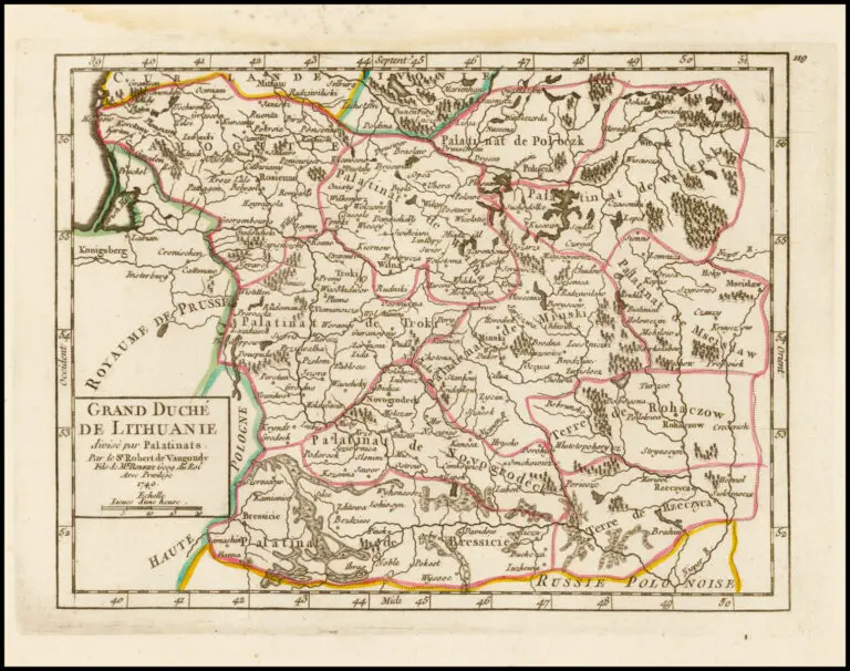 Grand Duche de Lithuanie Divise par Palatinats,