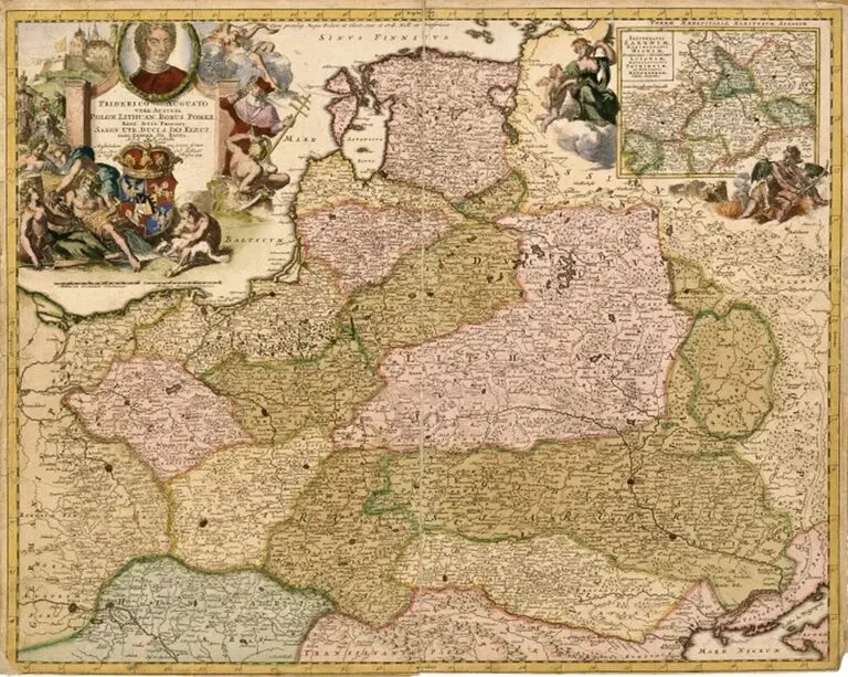 Friderico Augusto, vere Augusto, Polon. Lithuan. Borus. Pomer., Regi. Duci. Principi., Saxon. Utr. Duci. S. Imp. Elect., Haec. Imperii. Sui. Regna.
