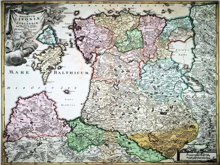 DVCATVVM LIVONIÆ et CVRLANDIÆ cum vicinis Insulis..