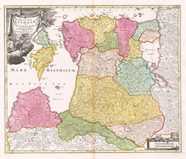 DVCATVVM LIVONIÆ et CVRLANDIÆ cum vicinis Insulis..