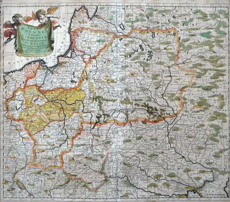 Regni Poloniӕ et  Ducatus Lithuaniӕ Voliniӕ Podoliӕ Vcraniӕ Prvssiӕ et Cvrlandiӕ,