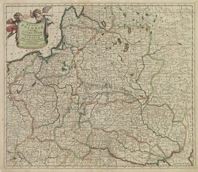 Regni Poloniӕ et  Ducatus Lithuaniӕ Voliniӕ Podoliӕ Vcraniӕ Prvssiӕ et Cvrlandiӕ,