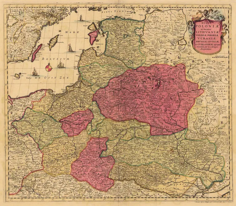 REGNI POLONIÆ et Ducatus LITHUANIÆ, Voliniæ, Podoliæ, Vcraniæ, Prvssiæ et Cvrlandiæ descriptio..,