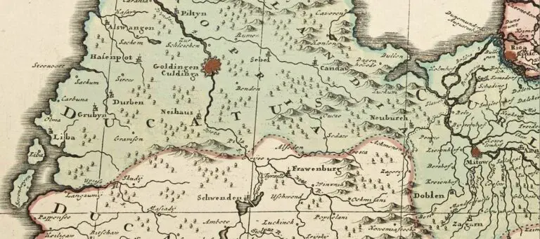 Ducatuum Livoniæ et Curlandiæ Novissima Tabula in Quibus sunt Estonia Litlandia..,