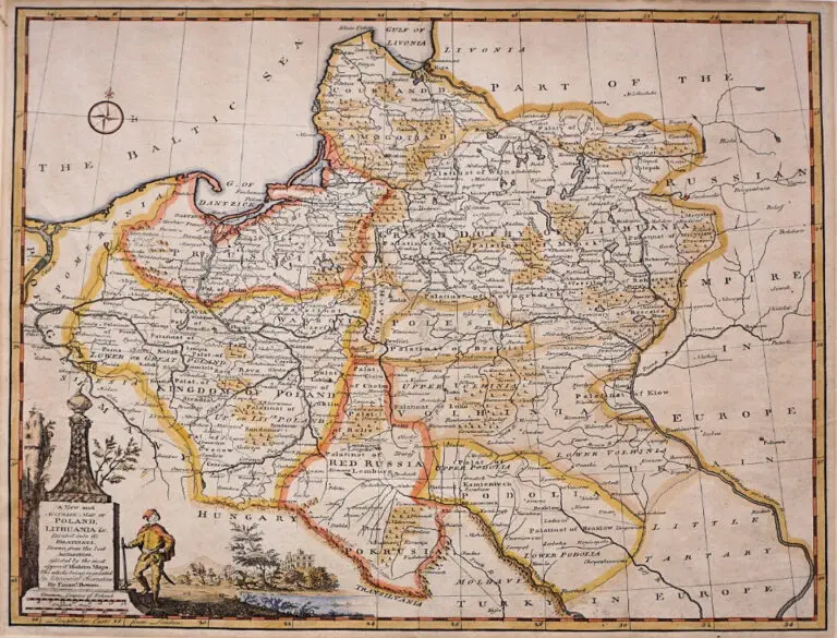 A New and ACCURATE MAP OF POLAND, LITHUANIA &c. Divided into its Palatinats, drawn from the best authorities, assisted by the most approv