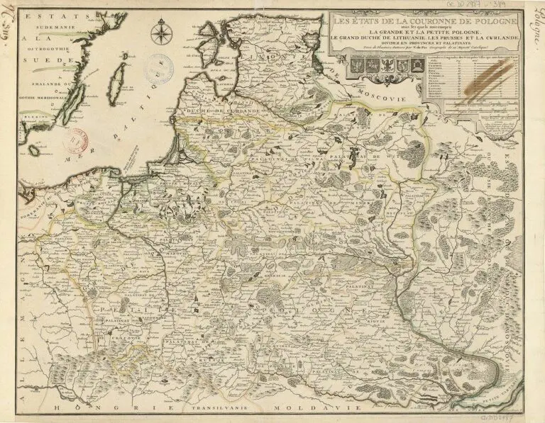LES ÉTATS DE LA COURONNE DE POLOGNE, sous les quels sont compris LA GRANDE ET LA PETITE POLOGNE, LE GRAND DUCHÉ DE LITHUANIE..,