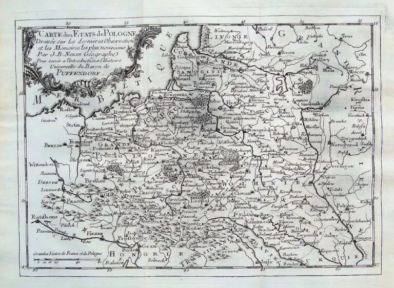 Carte des Etats de Pologne Dressee sur les dernieres Observations et les Memoires les plus nouveaux Par. J.B. Nolin Geographe,