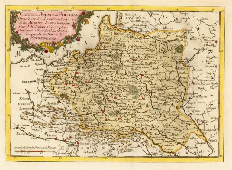 Carte des Etats de Pologne Dressee sur les dernieres Observations et les Memoires les plus nouveaux Par. J.B. Nolin Geographe,