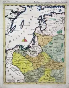 MAP of the several Countries thro which the Russians are to pass in their March to PRUSSIA,