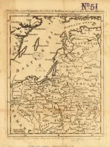 MAP of the several Countries thro which the Russians are to pass in their March to PRUSSIA,