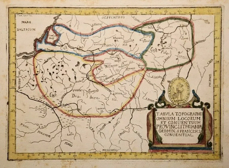 Tabula Topographica Omnium Locorum et Conventuum Provinc. Lithuaniæ...,