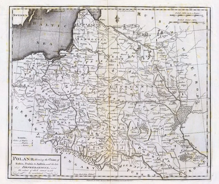 POLAND, Shewing the Claims of Russia, Prussia and Austria, until the late DEPRADATIONS ..,
