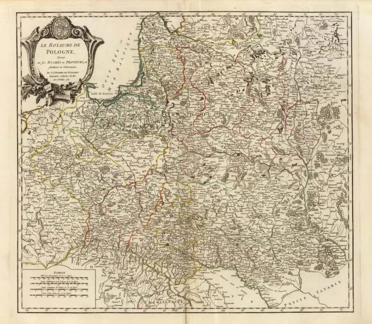 Le Royaume de Pologne divisé en ses duchés et provinces et subdivisé en Palatinats,
