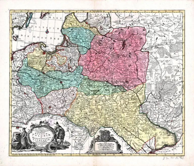 Mappa Geographica, ex novifsimus obfservationibus repraefentans  Regnum Poloniӕ  et Magnum Ducatum Lithuaniӕ,